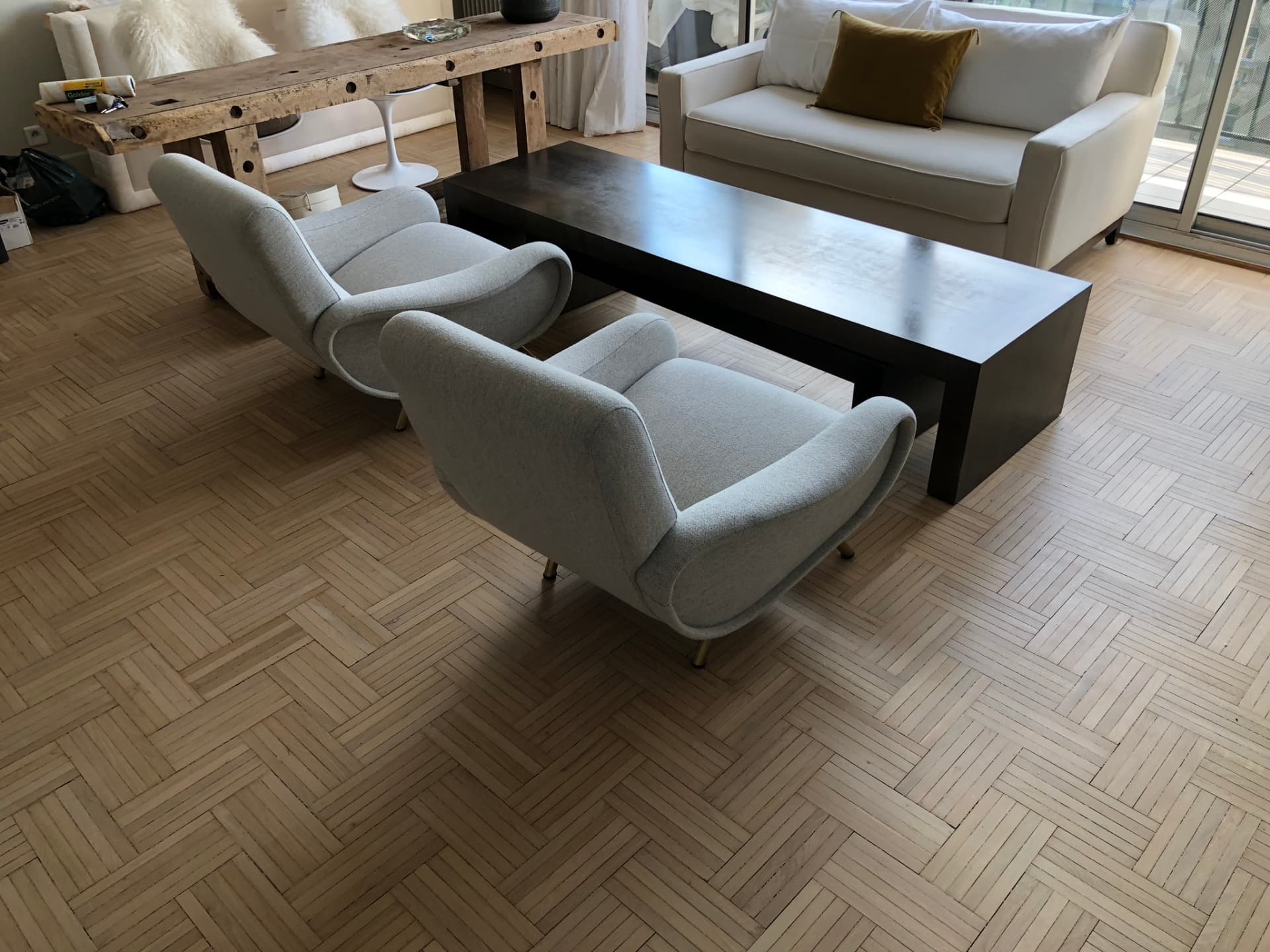 Vitrification brillante parquet ch&ecirc;ne